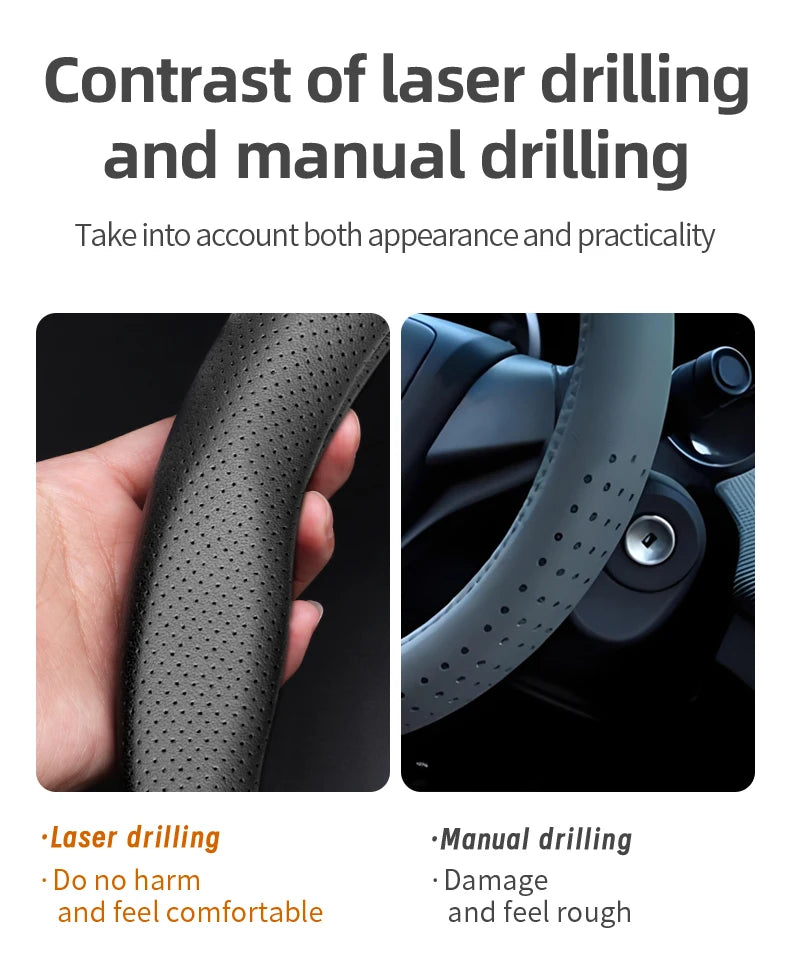 Housse de Volant en Cuir Respirant Ultra-Mince Dacia Sandero Stepway Duster Jogger Bigster Spring Logan