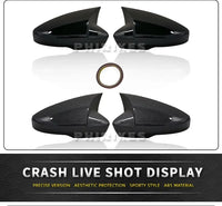 Coques de Rétroviseur Skoda Octavia 3 2013-2019 et VW T-Roc T-Cross 2018-2021 Style Bec, Aspect Carbone ou Noir Brillant