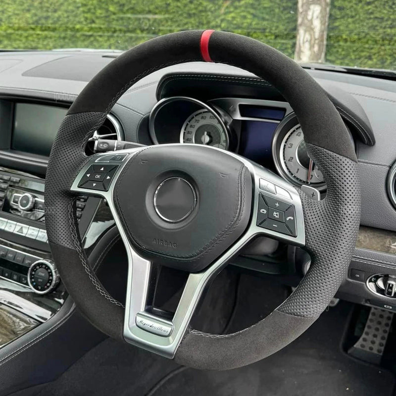 Couvre Volant à Coudre Mercedes Classe C W204 AMG Suédine 2012-2015