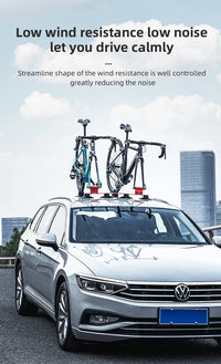 ROCKBROS Porte-Vélo de Toit à Ventouses pour 2 Vélos en Alliage d'Aluminium et Installation Rapide sans Perçage