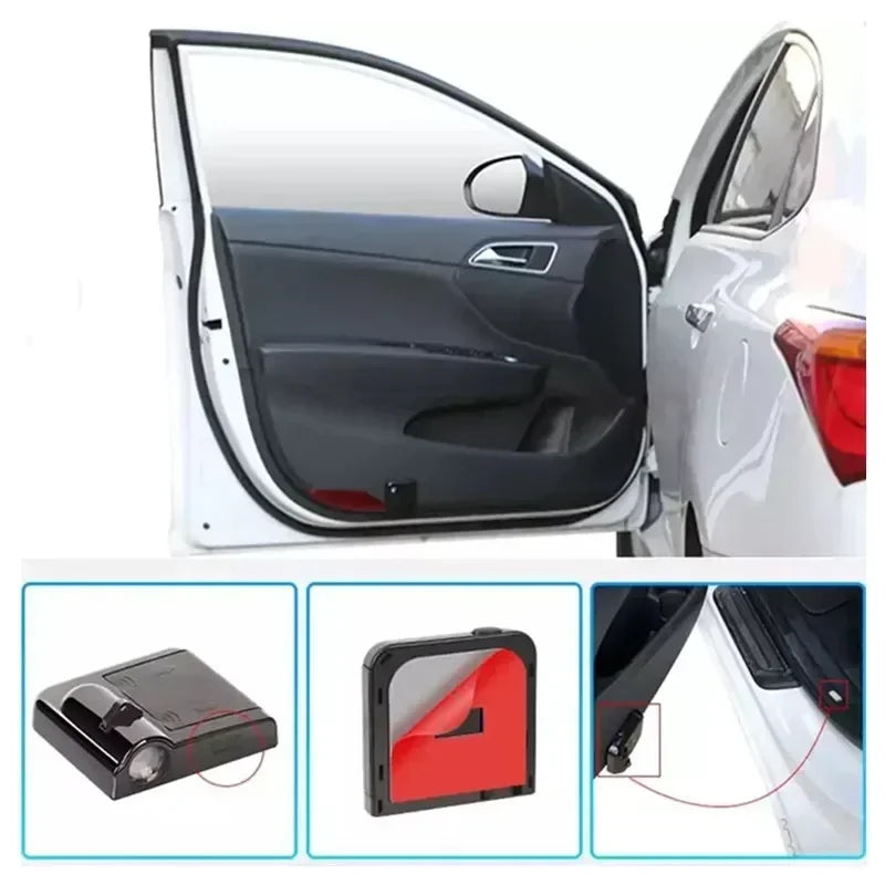 Projecteur LED de Porte Ford ST Line Puma MK3 MK4 MK5 MK6 Éclairage de Bienvenue Porte de Voiture 2 Pièces