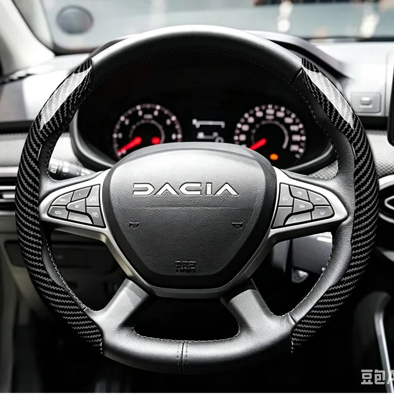 Surcouches de Volant à Clips Aspect Carbone Dacia Sandero Stepway Duster Jogger Bigster Spring Logan