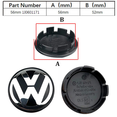 Cache-Moyeux Volkswagen VW Golf Polo Passat 55mm 76mm