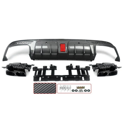 Diffuseur Arrière Aspect Carbone Mercedes Classe C W205 2015-2021