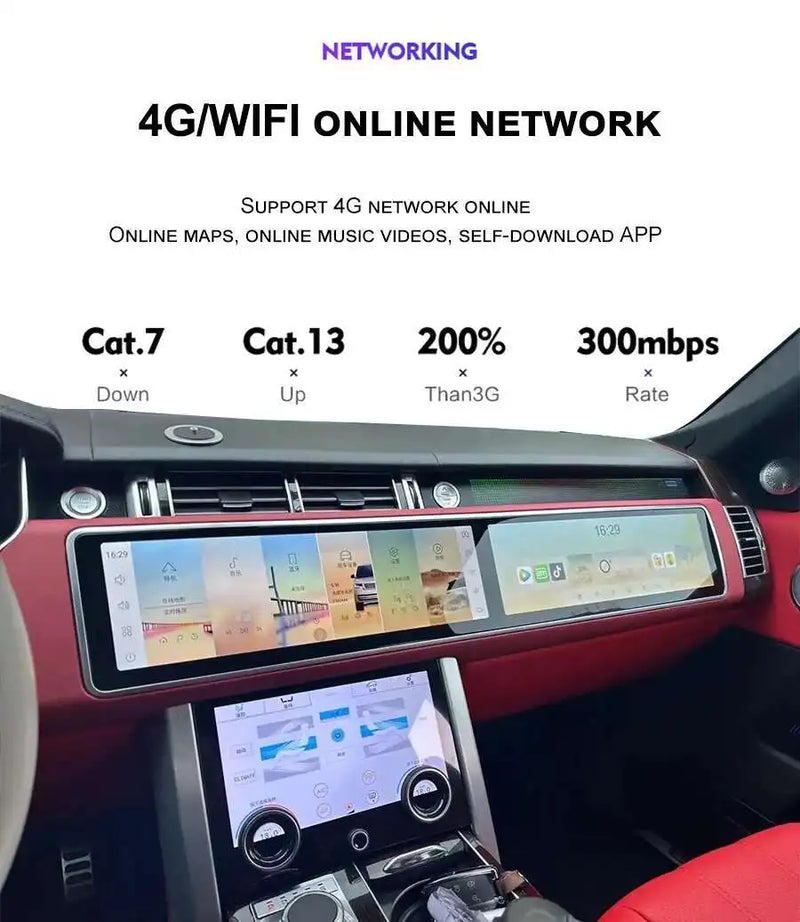 Autoradio Android Double Écran 12,3 ou 15,5 Pouces Range Rover Sport L494 2013-2017 CarPlay GPS
