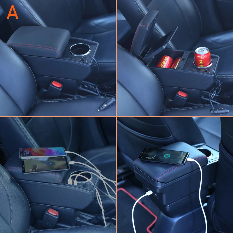 Accoudoir Central Citroën C3 C4 Charge Rapide Type-C ou 6 USB Rangement