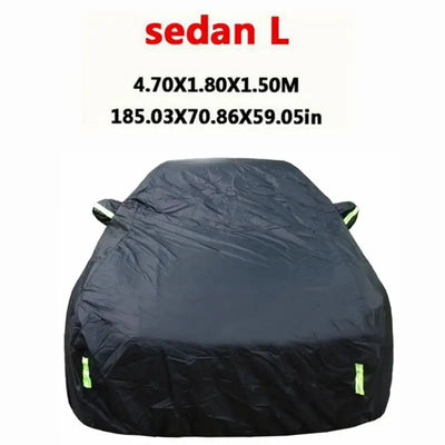 Bâche de Protection Voiture Universelle SUV Berline Noire Anti-UV