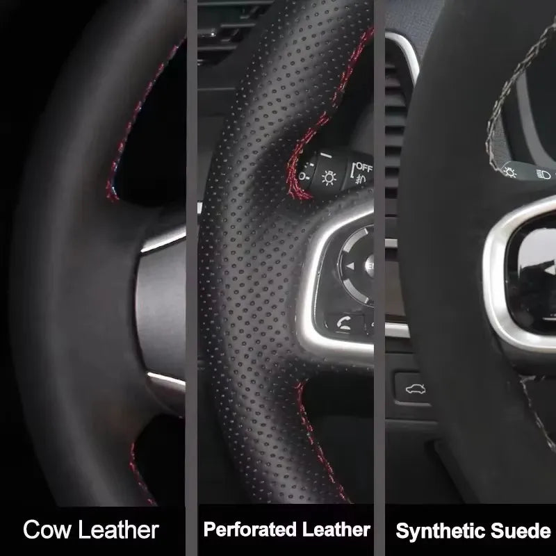 Couvre Volant Skoda Octavia RS, Superb, Yeti, Kodiaq, Rapid Spaceback, Cuir et Carbone à Coudre