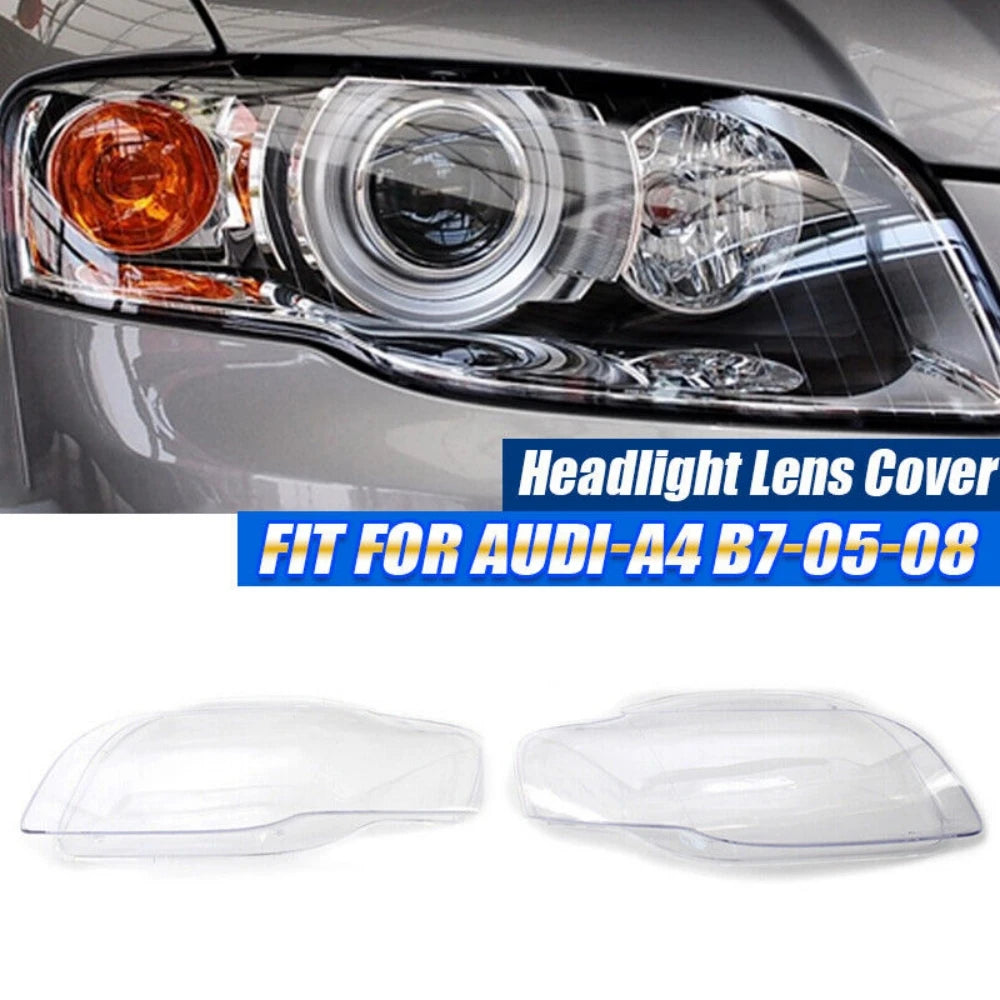 Coque Lentille Phare Audi A4 B7 S4 RS4 2006-2008 Transparente