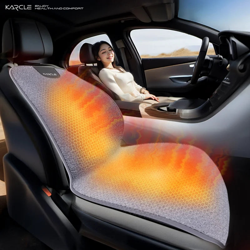 Siège Chauffant Voiture 12V Velours Granulaire Simple ou Double