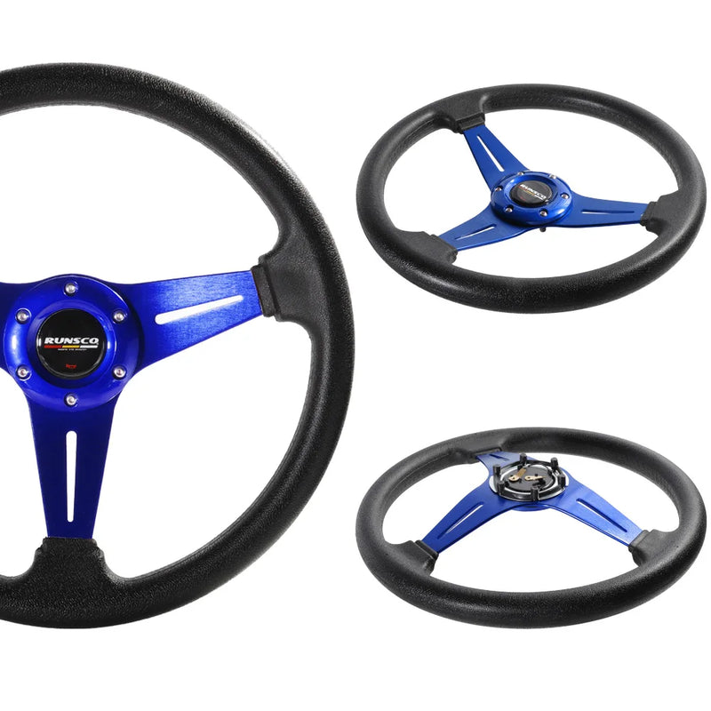 Volant Sport Universel 350 mm Aluminium et PU
