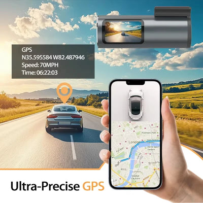 Dashcam 4K Double Objectif GPS WiFi Vision Nocturne