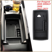 Organiseur de Console Centrale Peugeot 3008 5008 2017-2023 Plateau de Rangement Noir