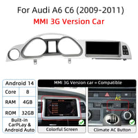 Autoradio CarPlay Audi A6 C6 4F 2005-2009 — vue de trois quarts