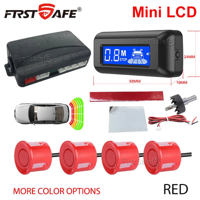 Radar de Recul Mini Écran LCD 4 Capteurs 22 mm