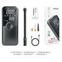 Gonfleur de Pneus Électrique Portable Carsun Rechargeable avec Écran Numérique pour Voiture, Vélo et Ballon