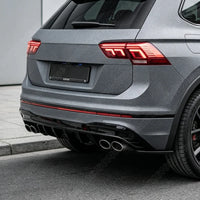 Kit Diffuseur de Pare-Chocs Arrière Volkswagen Tiguan R MK2 Noir Brillant ou Aspect Carbone