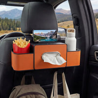 4-in-1-Rücksitz-Organizer fürs Auto mit Taschentuchhalter, Becherhalter und Haken