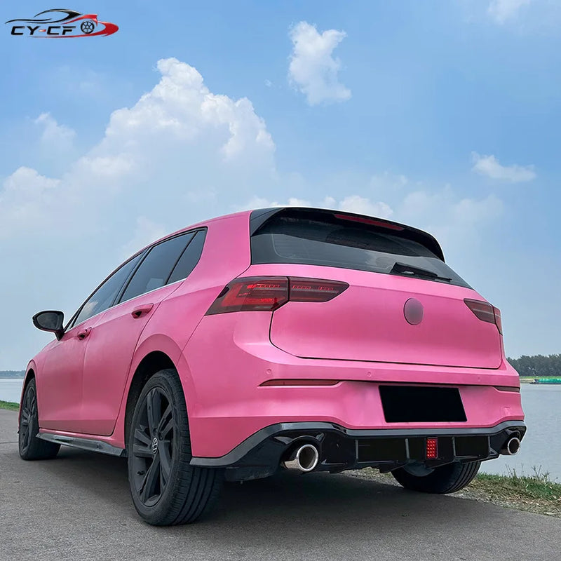 Diffuseur de Pare-Chocs Arrière Volkswagen Golf 8 GTI R-Line 2020-2023 ABS Noir Brillant