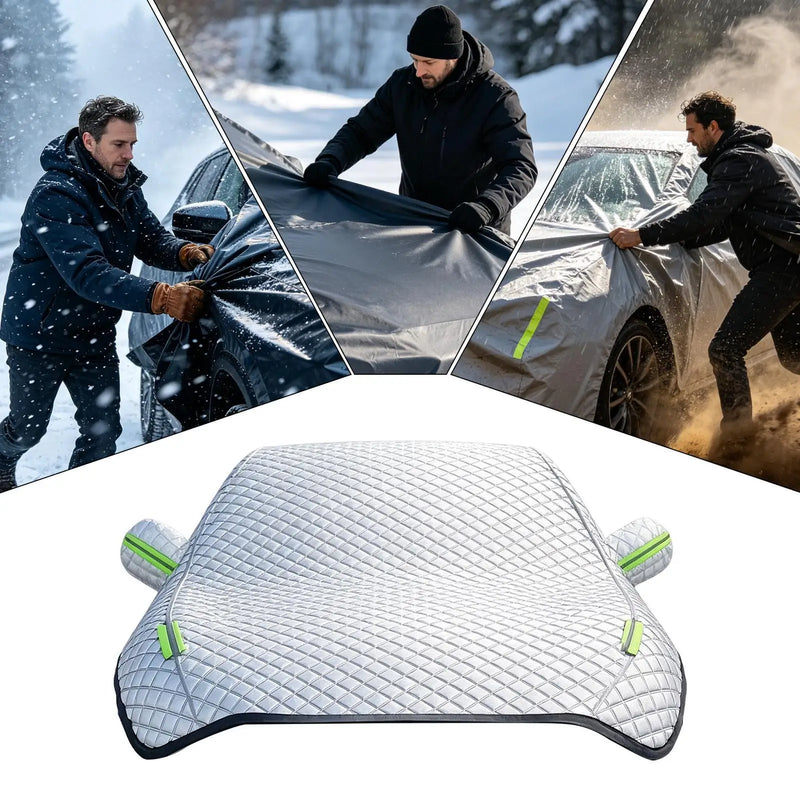 Demi-Housse Voiture Hiver 4 Couches Aluminium 530 x 250 cm