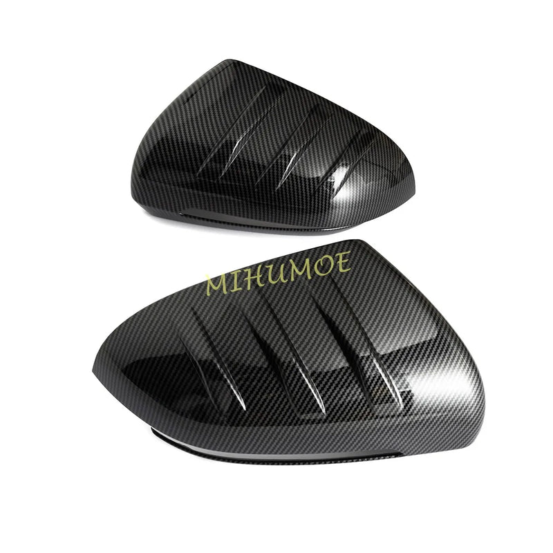 Coques de Rétroviseur BYD Atto 3, Seal U, Sealion 5 et 6, Song Plus 2022-2026 Aspect Carbone à Ailettes, Paire