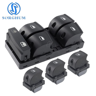 Bouton Lève-Vitre Chromé Audi A6 C6 RS6 Q7 4F0959851H
