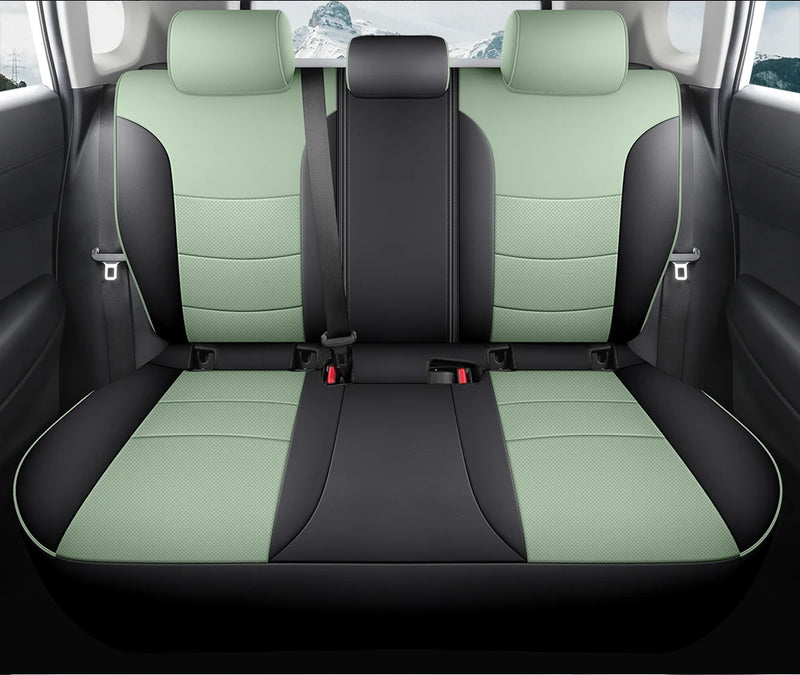 Housses de Siège Cuir Toyota RAV4 2020-2023 Sur Mesure 5 ou 9 Pièces Orange Vert Gris Noir