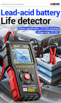 ANENG BT175 12V 24V Car Battery Tester 50-1999 CCA