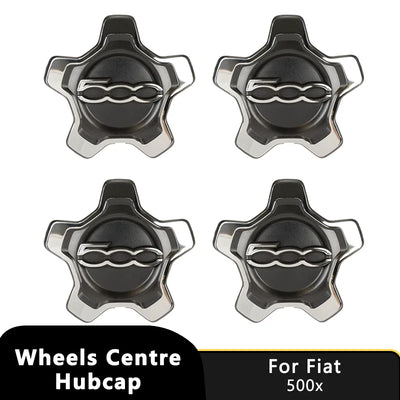 Cache-Moyeux Fiat 500X Argent 16 Pouces avec Anneau