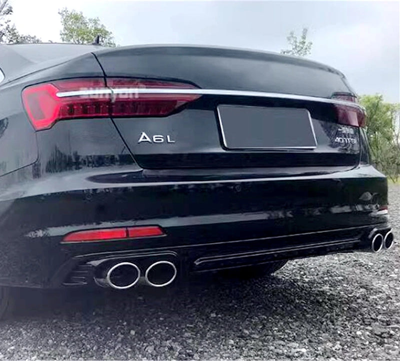 Diffuseur Arrière Audi A6 S6 C8 2019-2021 avec 4 Embouts Argent ou Noirs