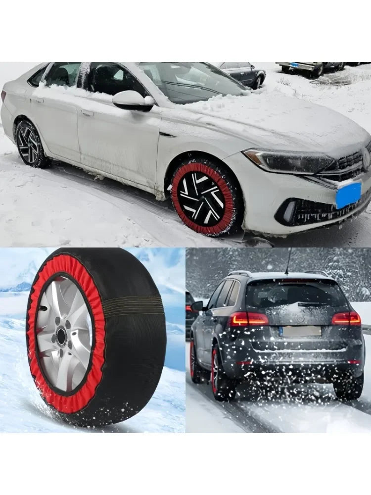 Chaussettes à Neige Textile Rouges Voiture SUV Vente à l'Unité