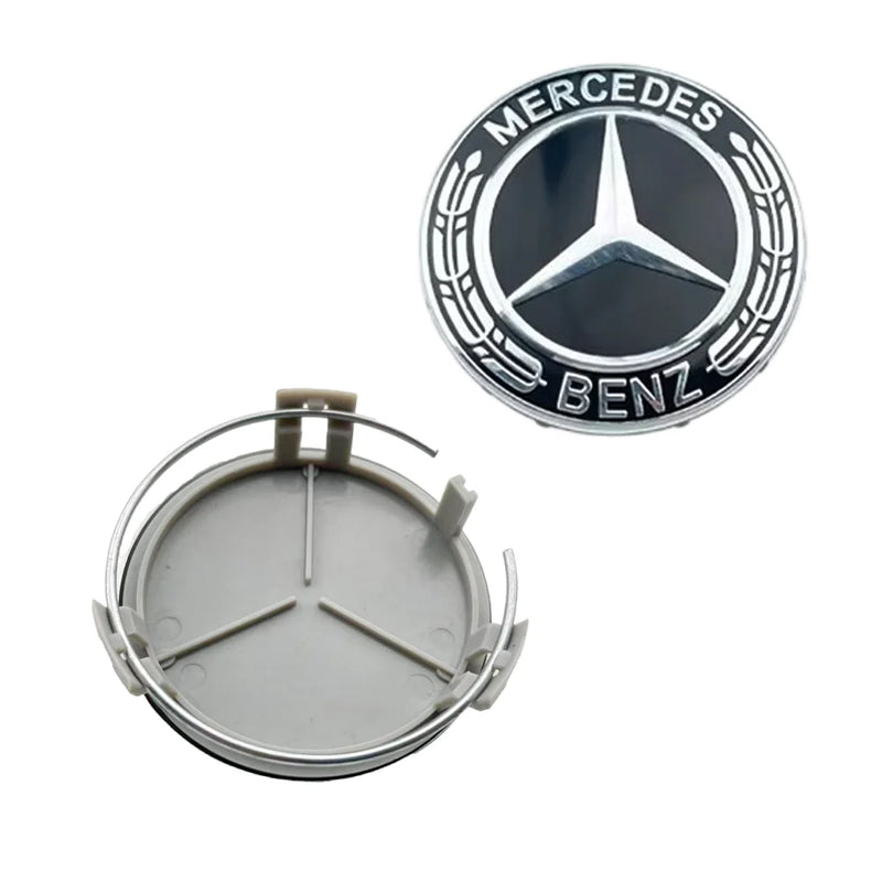 Cache-Moyeux Mercedes AMG W204 W212 W176 75mm — gros plan