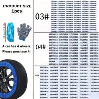 Chaussettes à Neige Voiture Bleues Antidérapantes Polyester SUV et Camionnette