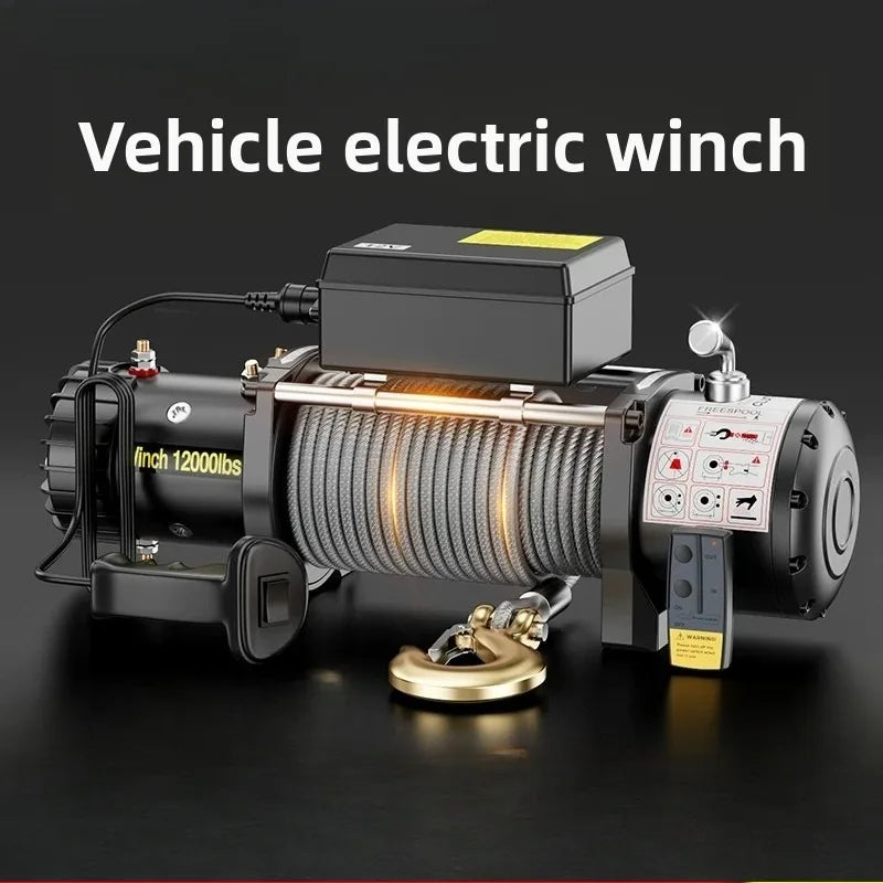 Treuil Électrique 2000 3000 lbs Sans Fil 12V 24V