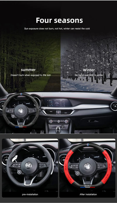 Couvre Volant Alfa Romeo Giulia Stelvio Giulietta Cuir