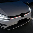 Calandre LED Volkswagen Golf 7.5 GTI 2017-2019 Nid d'Abeille Noir Brillant