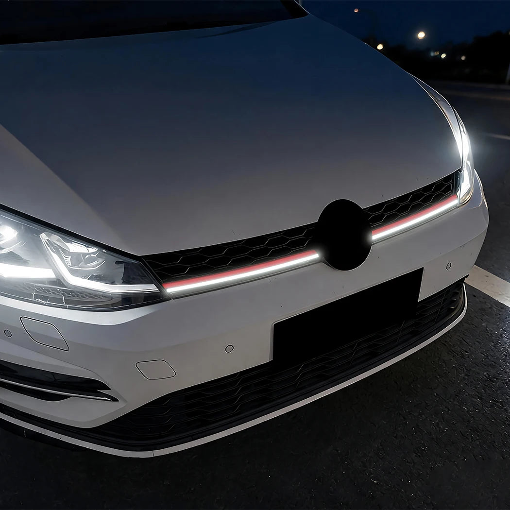 Calandre LED Volkswagen Golf 7.5 GTI 2017-2019 Nid d'Abeille Noir Brillant
