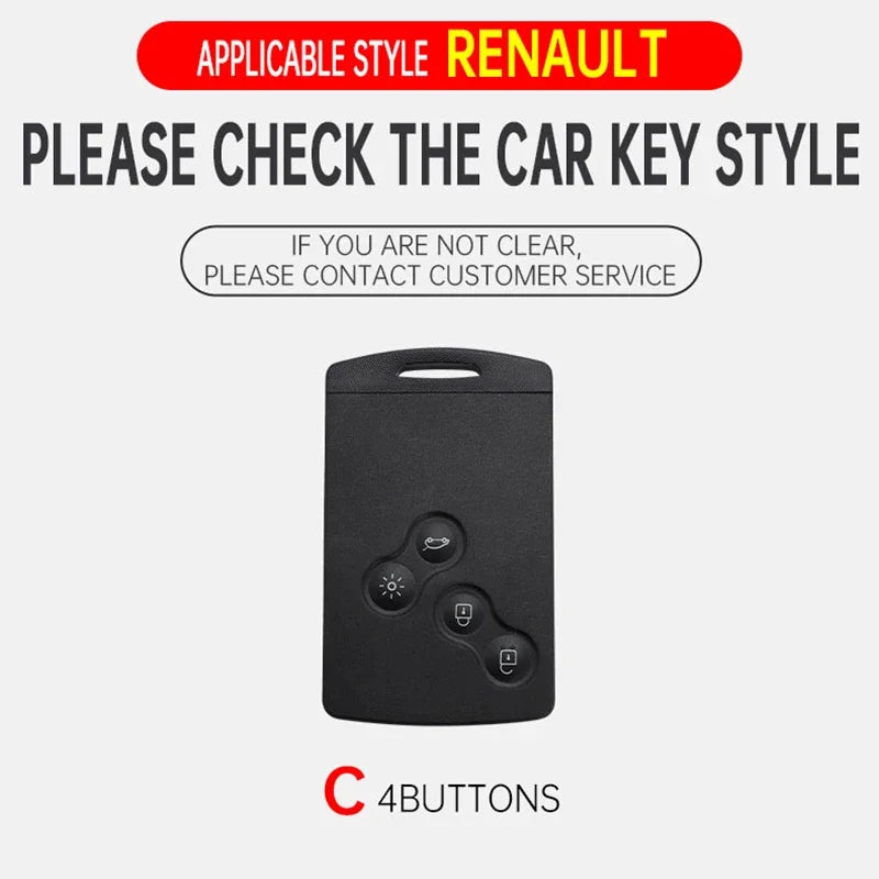 Coque de Clé Renault Alliage de Zinc Mégane 2 Mégane 3 Clio Scénic Captur Laguna Fluence Koleos Duster
