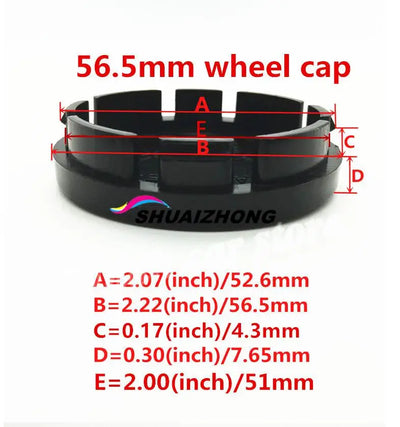 Emblèmes Cache-Moyeux 3D 56mm 60mm 68mm 4 Pièces
