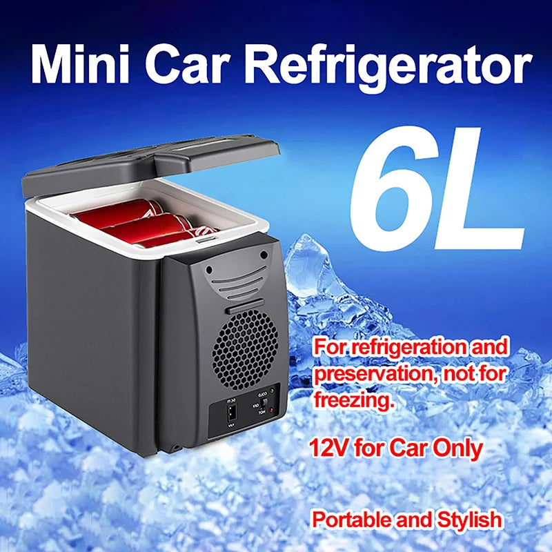 Mini Frigo Voiture 6 L 12 V 220 V Froid et Chaud