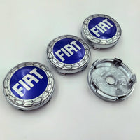 Cache-Moyeux Fiat 60mm Emblème Argent et Noir — vue arrière
