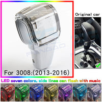 Pommeau de Vitesse Peugeot Cristal LED 7 Couleurs pour Boîte Automatique 206 207 307 308 3008 2008 RCZ