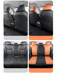 Housses de Siège Cuir Toyota RAV4 2020-2023 Sur Mesure 5 ou 9 Pièces Orange Vert Gris Noir