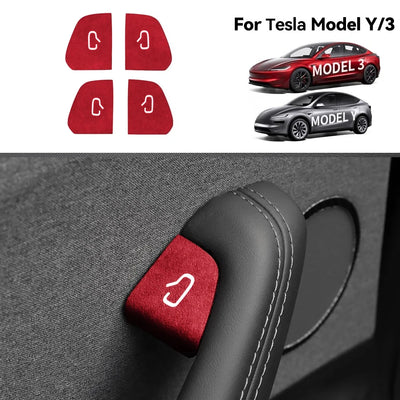 Bouton Lève-Vitre Autocollant Antidérapant Tesla Model 3 Y