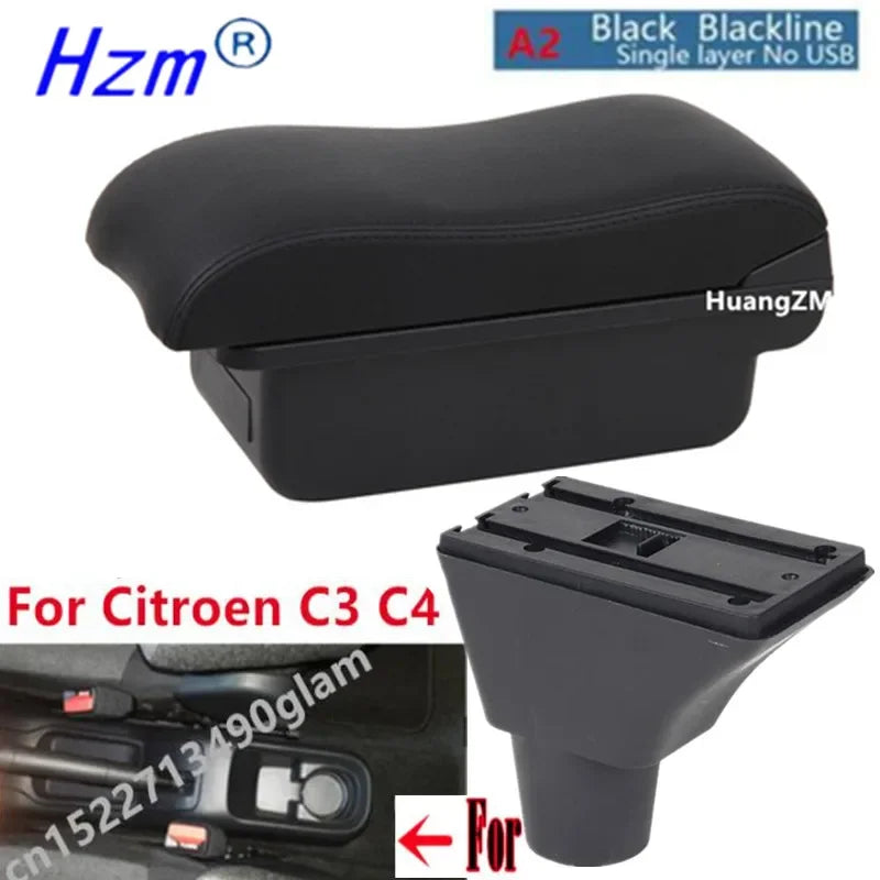 Accoudoir Central Citroën C3 C4 Rangement Simple ou Double 3 USB