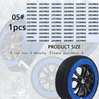 Chaussette à Neige Textile Bleue à l'Unité pour Voiture et SUV