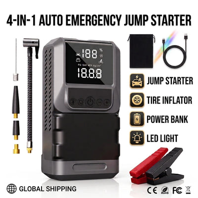 Démarreur de Batterie 5000A 99800 mAh Compresseur 150 PSI