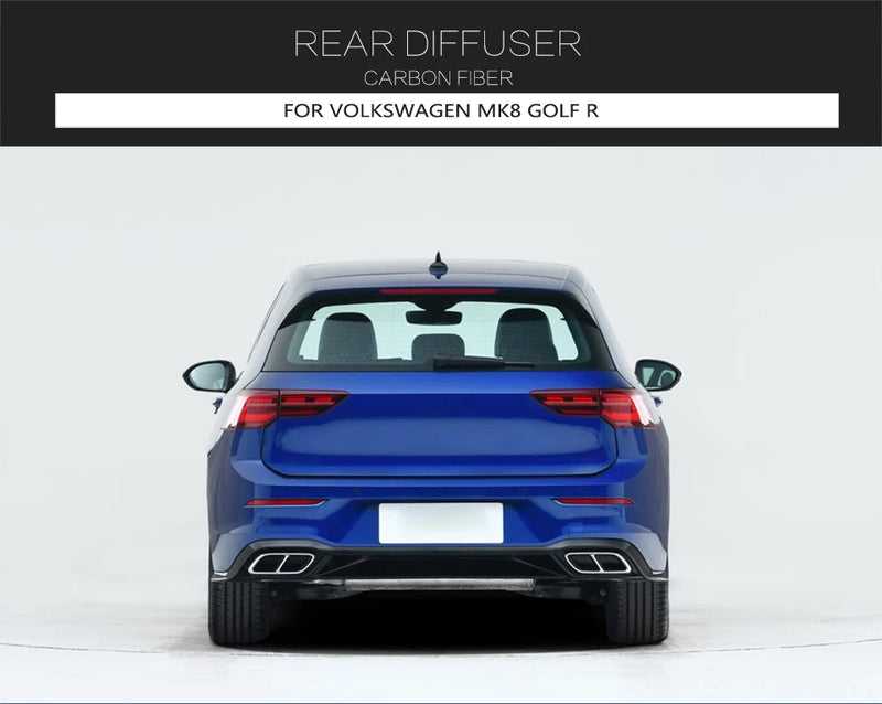 Diffuseur de Pare-Chocs Arrière en Carbone Volkswagen Golf 8 R MK8 2021-2023