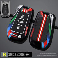 Coque de Protection Clé Peugeot 208 308 408 508 2008 3008 4008 5008 Citroën C3 C4 Cactus C6 C8 Look Sport Rouge ou Noir