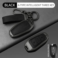 Étui de Protection Clé Peugeot 208 308 3008 Citroën C3 C5 Aircross DS Alliage de Zinc et Cuir